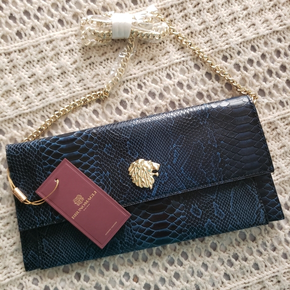 Bruno Magli Handbags - NWT💞BRUNO MAGLI "MAGDALENA" SNAKESKIN CB/CLUTCH💞